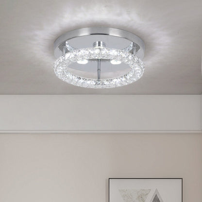 RadiantDrape | Funklende Krystal LED Loftlampe