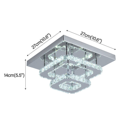 RadiantDrape | Funklende Krystal LED Loftlampe