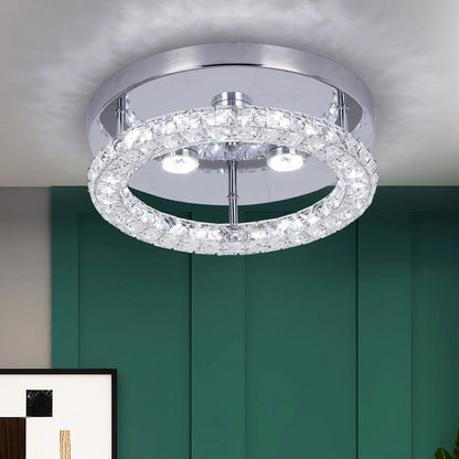 RadiantDrape | Funklende Krystal LED Loftlampe