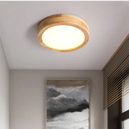 ScandiLumina | Elegant Massivt Træ Loftlampe
