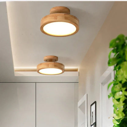 ScandiLumina | Elegant Massivt Træ Loftlampe