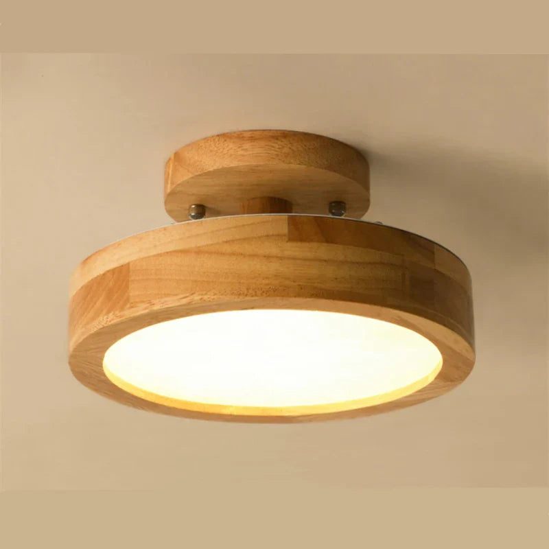 ScandiLumina | Elegant Massivt Træ Loftlampe