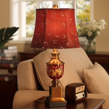 ScarletFlare | Vintage Blomstret Bordlampe