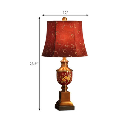 ScarletFlare | Vintage Blomstret Bordlampe