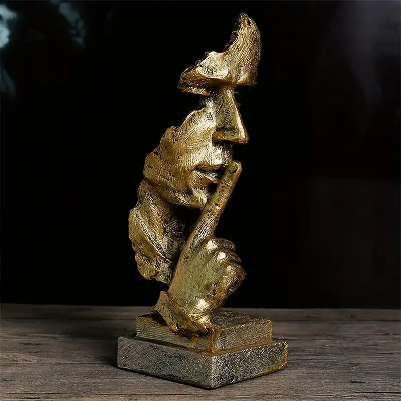 SerenitySculpt | Abstrakt Tænker Statue i Harpiks til Hjem & Kontor