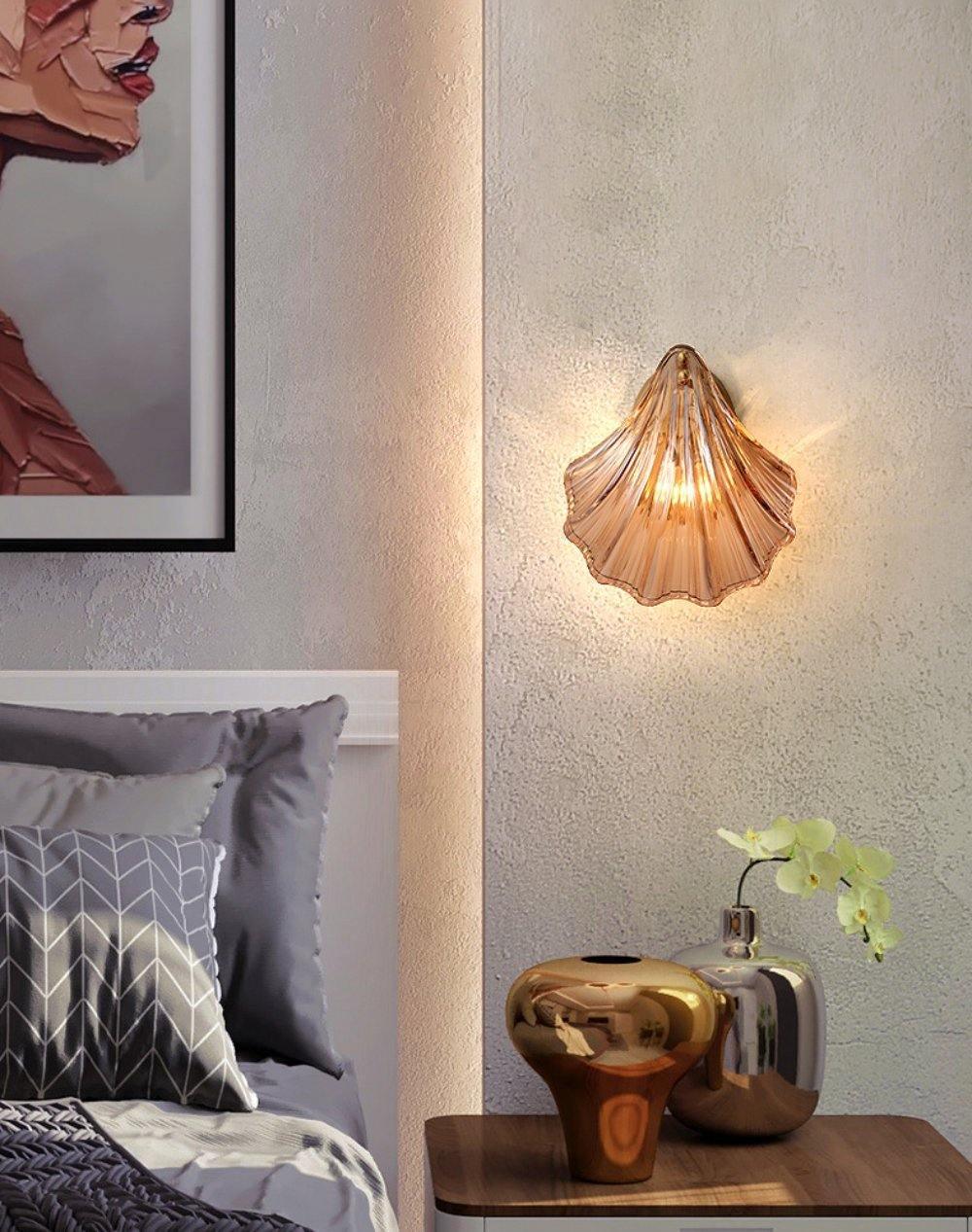 ShellGlow Væglampe | Muslingeformet LED-Lampe med Kystnær Elegance