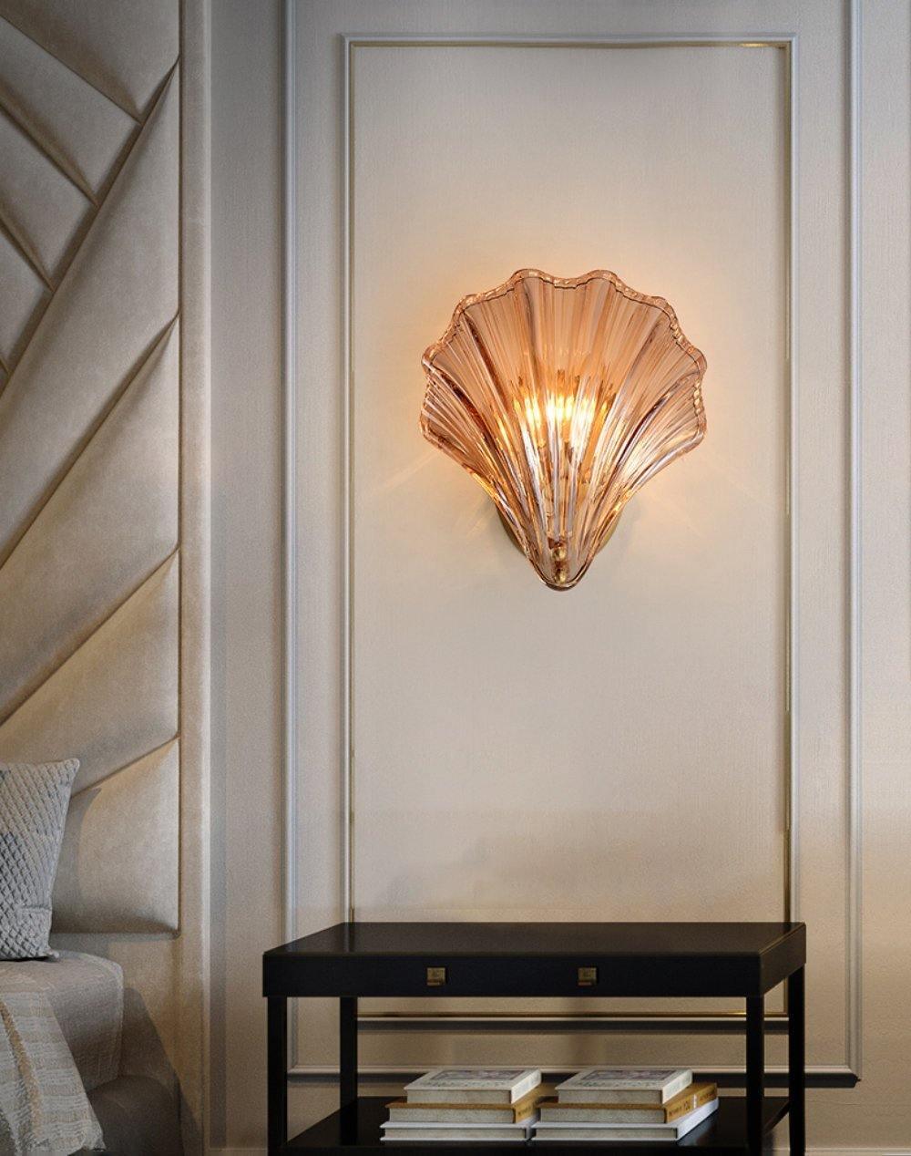 ShellGlow Væglampe | Muslingeformet LED-Lampe med Kystnær Elegance