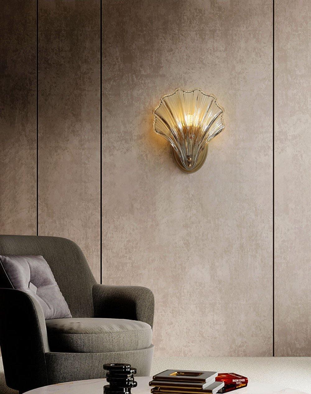 ShellGlow Væglampe | Muslingeformet LED-Lampe med Kystnær Elegance