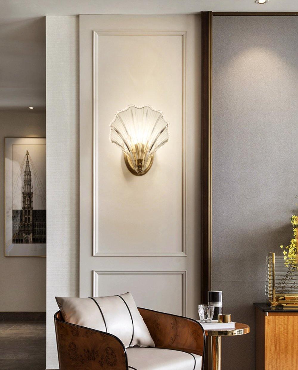 ShellGlow Væglampe | Muslingeformet LED-Lampe med Kystnær Elegance