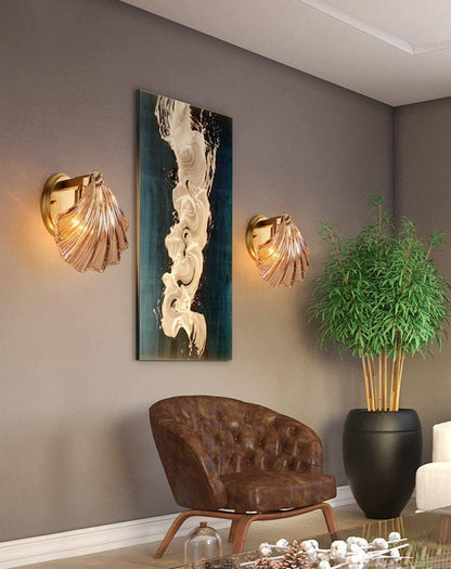 ShellGlow Væglampe | Muslingeformet LED-Lampe med Kystnær Elegance