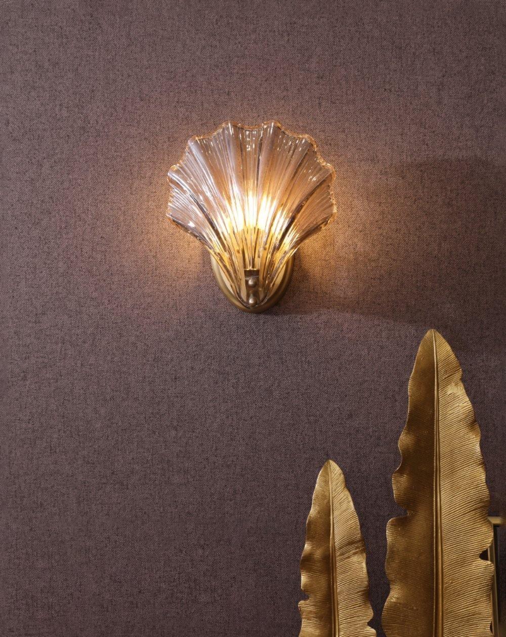 ShellGlow Væglampe | Muslingeformet LED-Lampe med Kystnær Elegance