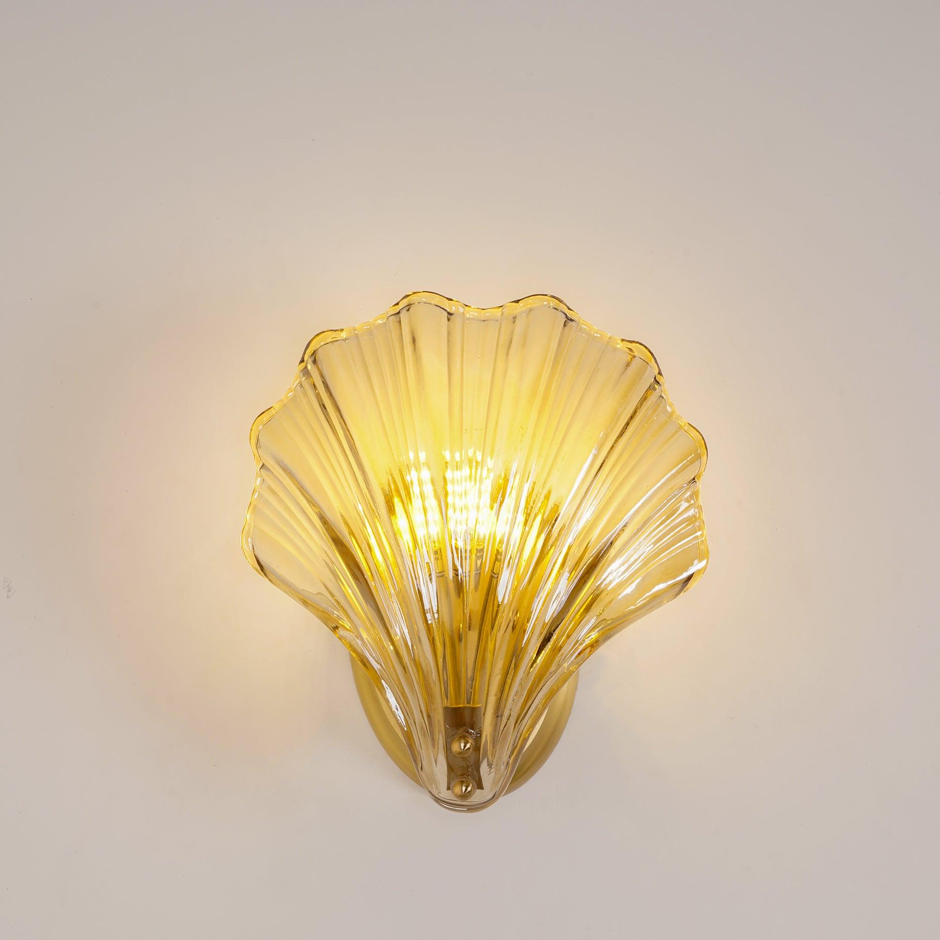 ShellGlow Væglampe | Muslingeformet LED-Lampe med Kystnær Elegance