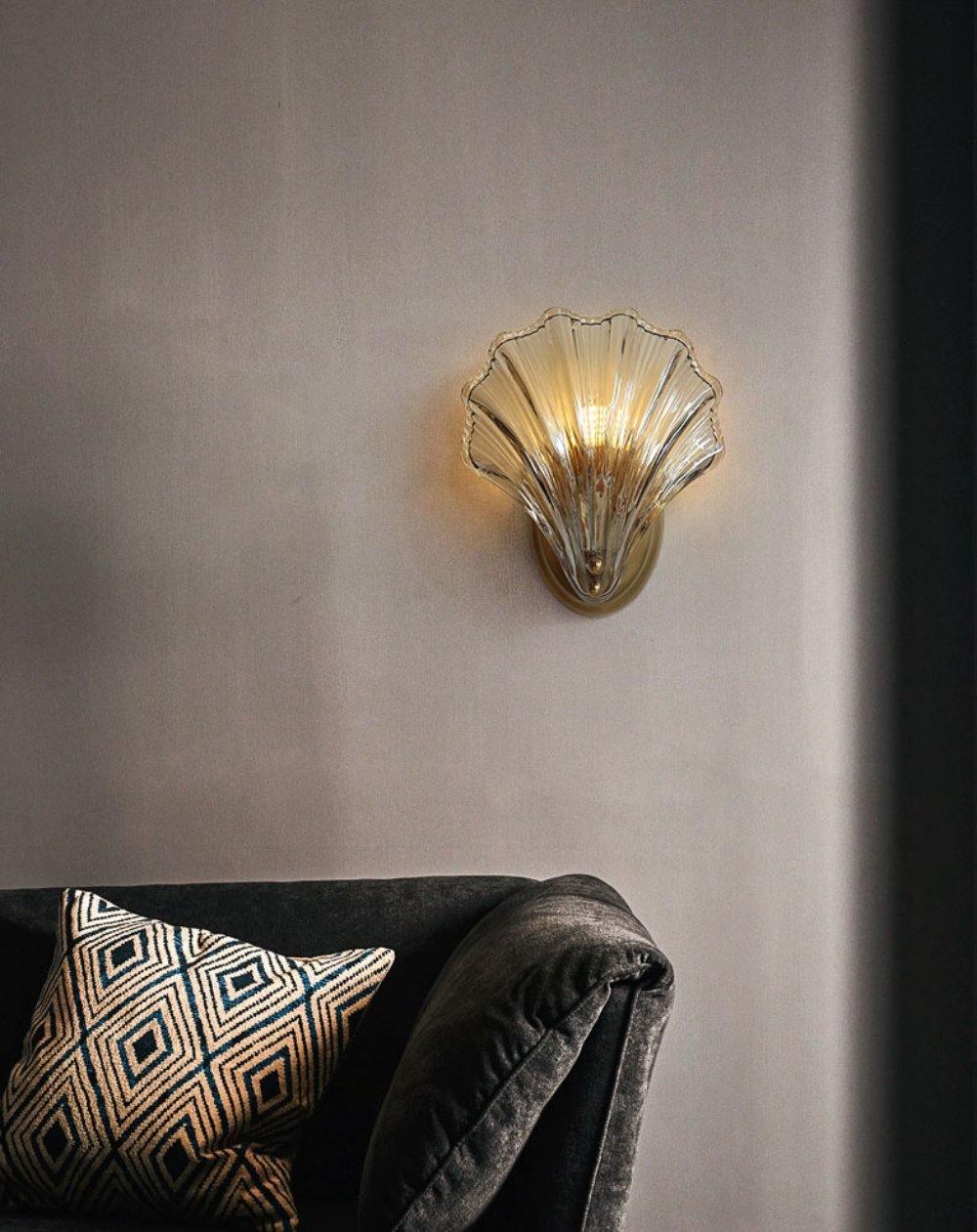 ShellGlow Væglampe | Muslingeformet LED-Lampe med Kystnær Elegance