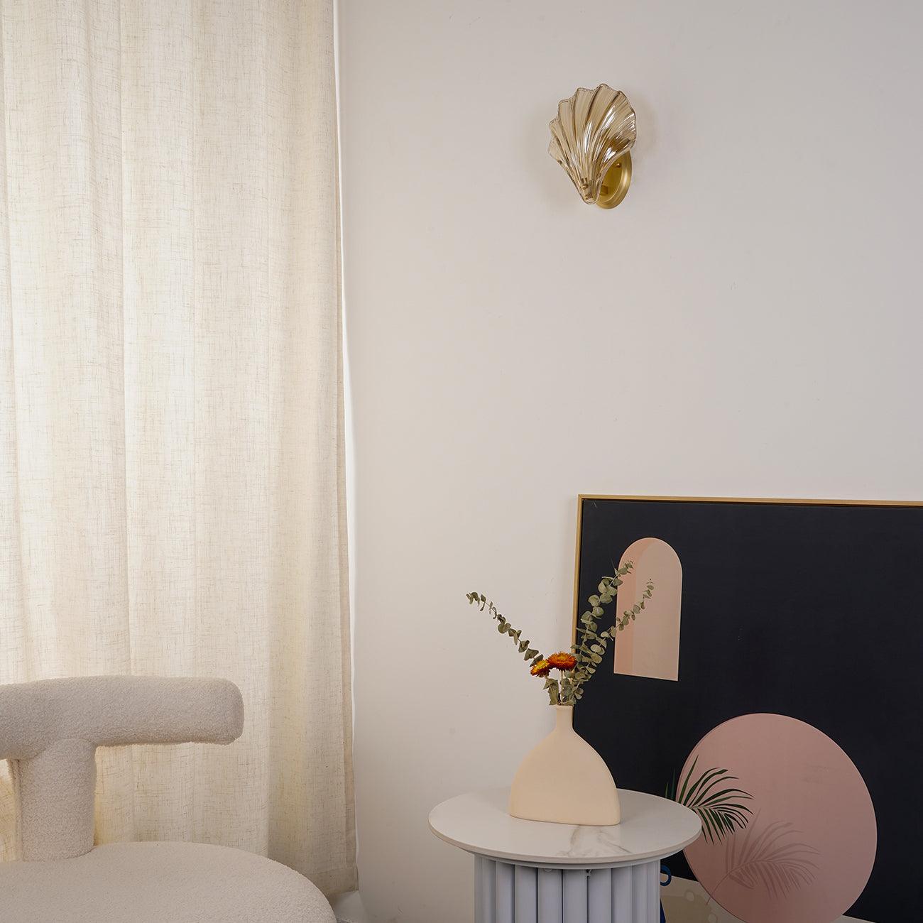 ShellGlow Væglampe | Muslingeformet LED-Lampe med Kystnær Elegance
