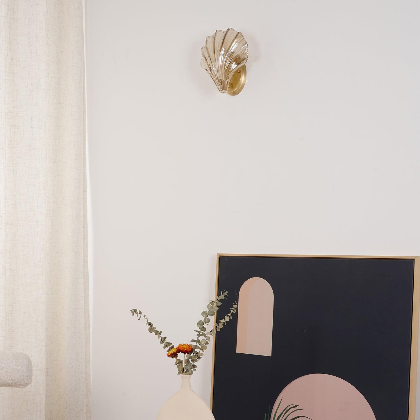 ShellGlow Væglampe | Muslingeformet LED-Lampe med Kystnær Elegance