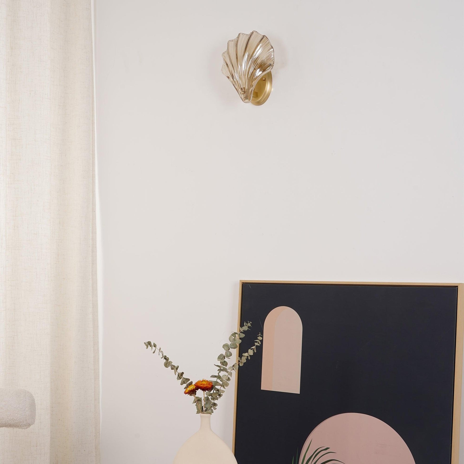 ShellGlow Væglampe | Muslingeformet LED-Lampe med Kystnær Elegance