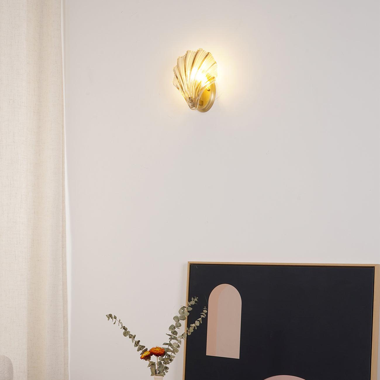 ShellGlow Væglampe | Muslingeformet LED-Lampe med Kystnær Elegance