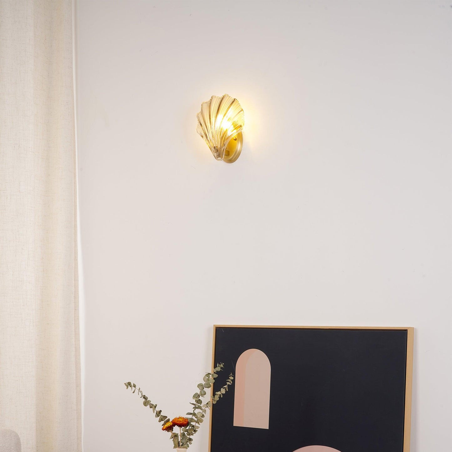 ShellGlow Væglampe | Muslingeformet LED-Lampe med Kystnær Elegance