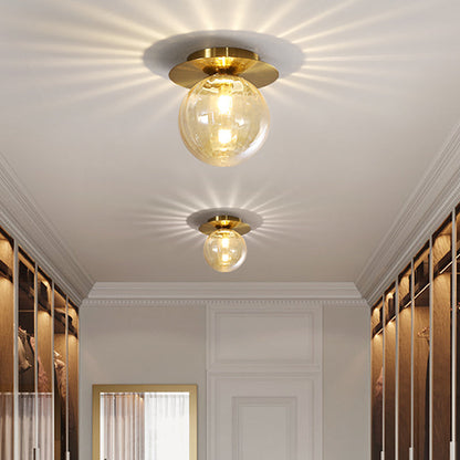 ShimmerOrb | Loftlampe Med Gyldent Glas