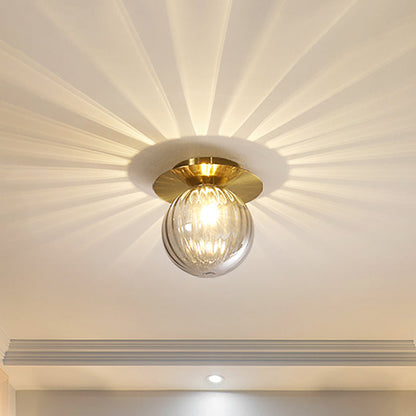 ShimmerOrb | Loftlampe Med Gyldent Glas
