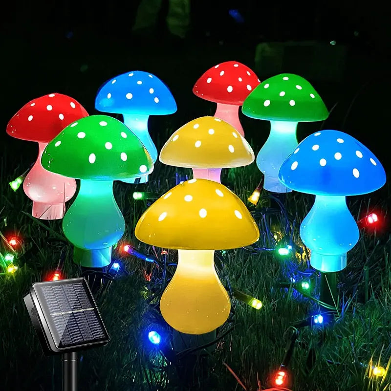 SolaraGarden™ | Moderne & Elegante Solcelle Svampe Lamper | 3 + 3 GRATIS