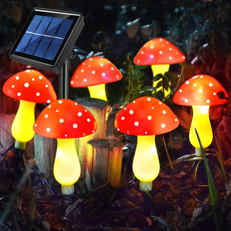 SolaraGarden™ | Moderne & Elegante Solcelle Svampe Lamper | 3 + 3 GRATIS