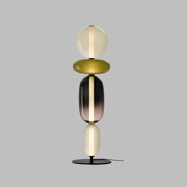 StackGlow | Livlig Glasgulvlampe
