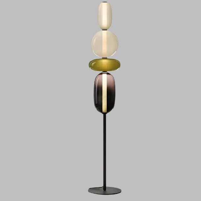 StackGlow | Livlig Glasgulvlampe