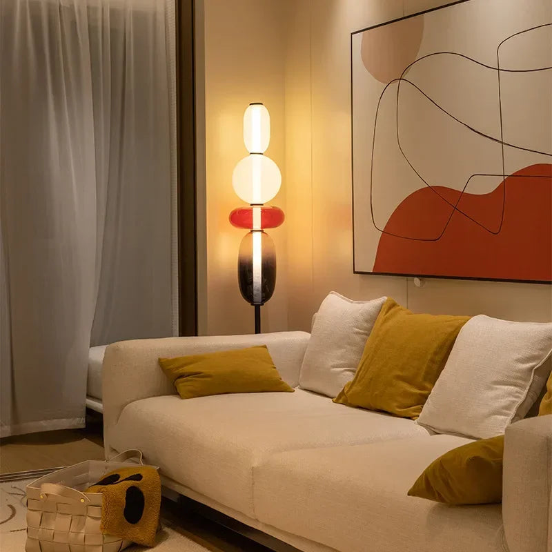 StackGlow | Livlig Glasgulvlampe