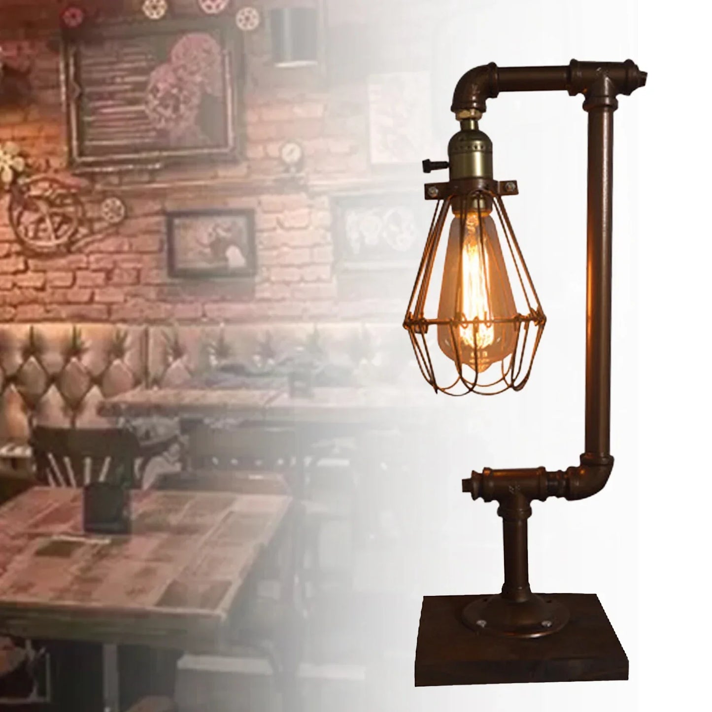 SteelLight | Vintage Bordslampe2