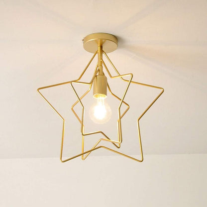 StellarShine | Minimalistisk Gylden Stjernelampe