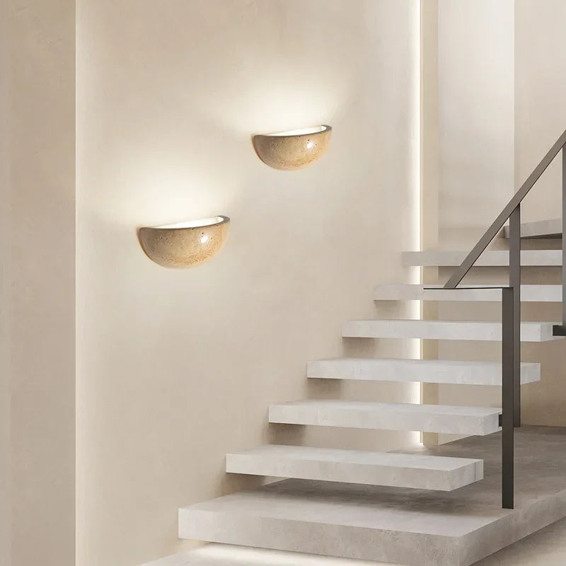 StoneLuxe | Moderne Væglampe med Stenlook
