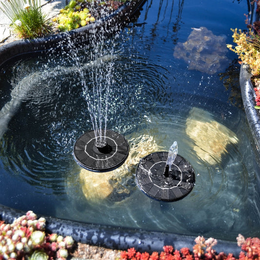 SunSplash | Solcelledrevet springvand med 4 dyser til haven