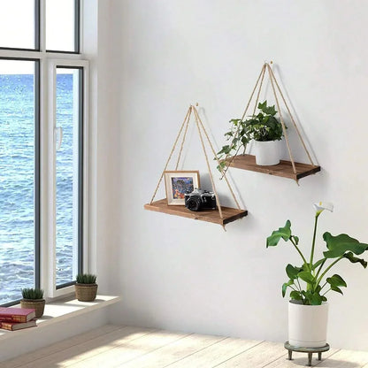 SwingRope™ | Minimalistisk & Luksus Hængende Plantehylde10