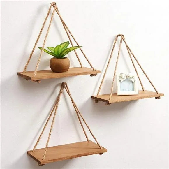 SwingRope™ | Minimalistisk & Luksus Hængende Plantehylde11