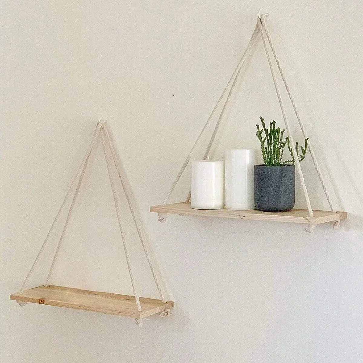 SwingRope™ | Minimalistisk & Luksus Hængende Plantehylde9