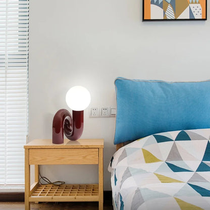 SwirlGlow | Kunstnerisk LED Bordlampe