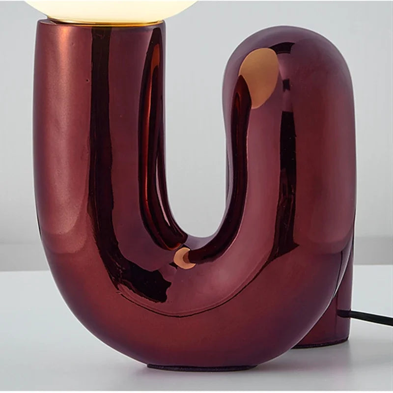 SwirlGlow | Kunstnerisk LED Bordlampe