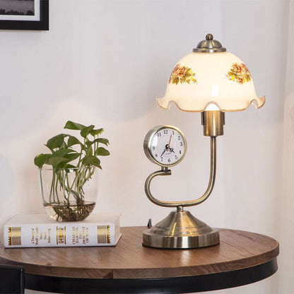 TimeBloom | Vintage Blomster Bordlampe