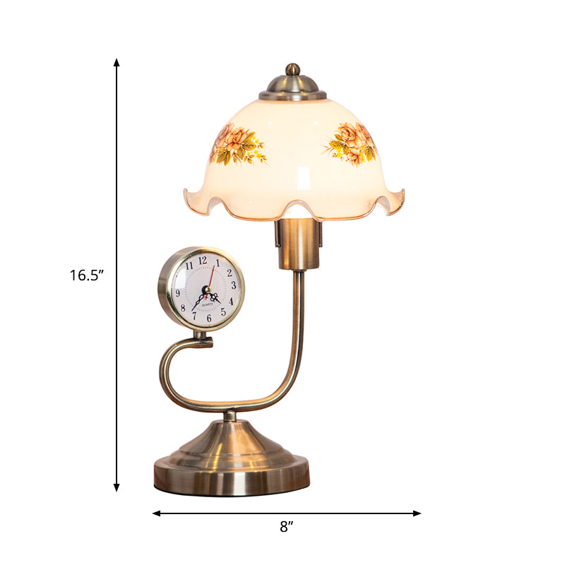 TimeBloom | Vintage Blomster Bordlampe