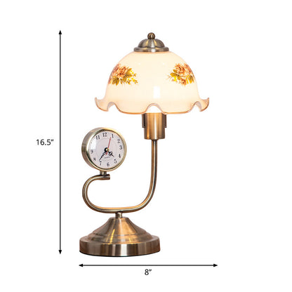 TimeBloom | Vintage Blomster Bordlampe