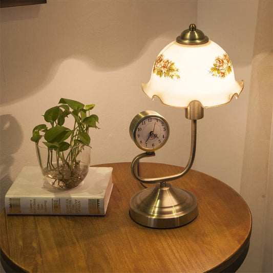 TimeBloom | Vintage Blomster Bordlampe