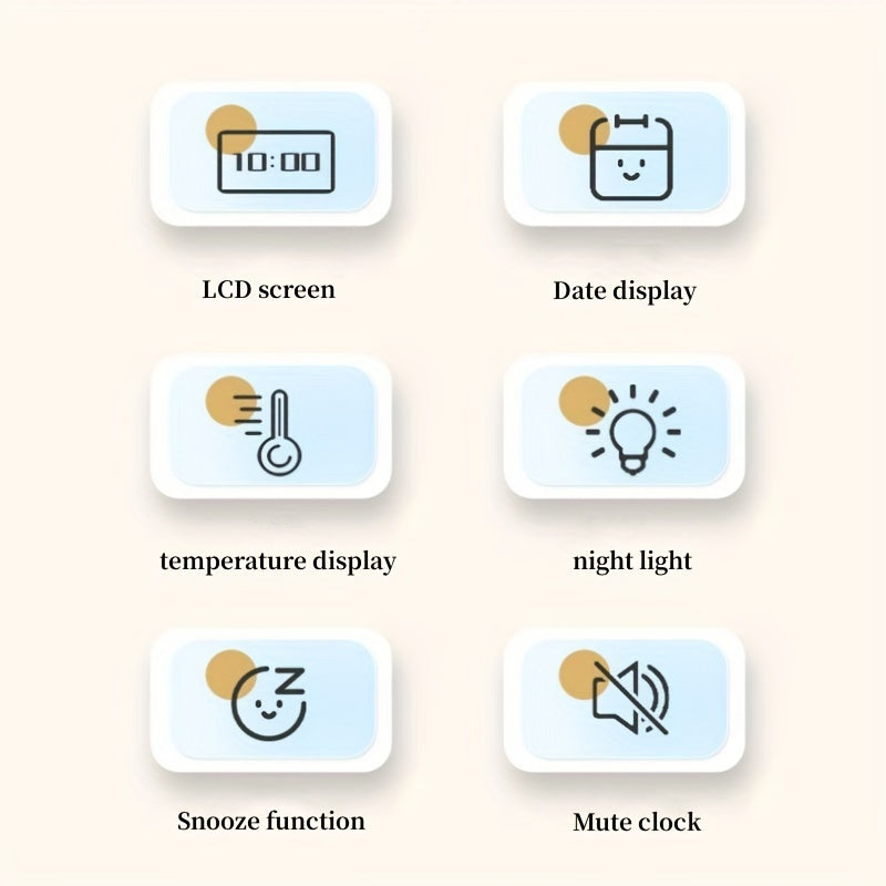 TimeClear | Slank LCD Digital Vækkeur