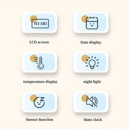 TimeClear | Slank LCD Digital Vækkeur