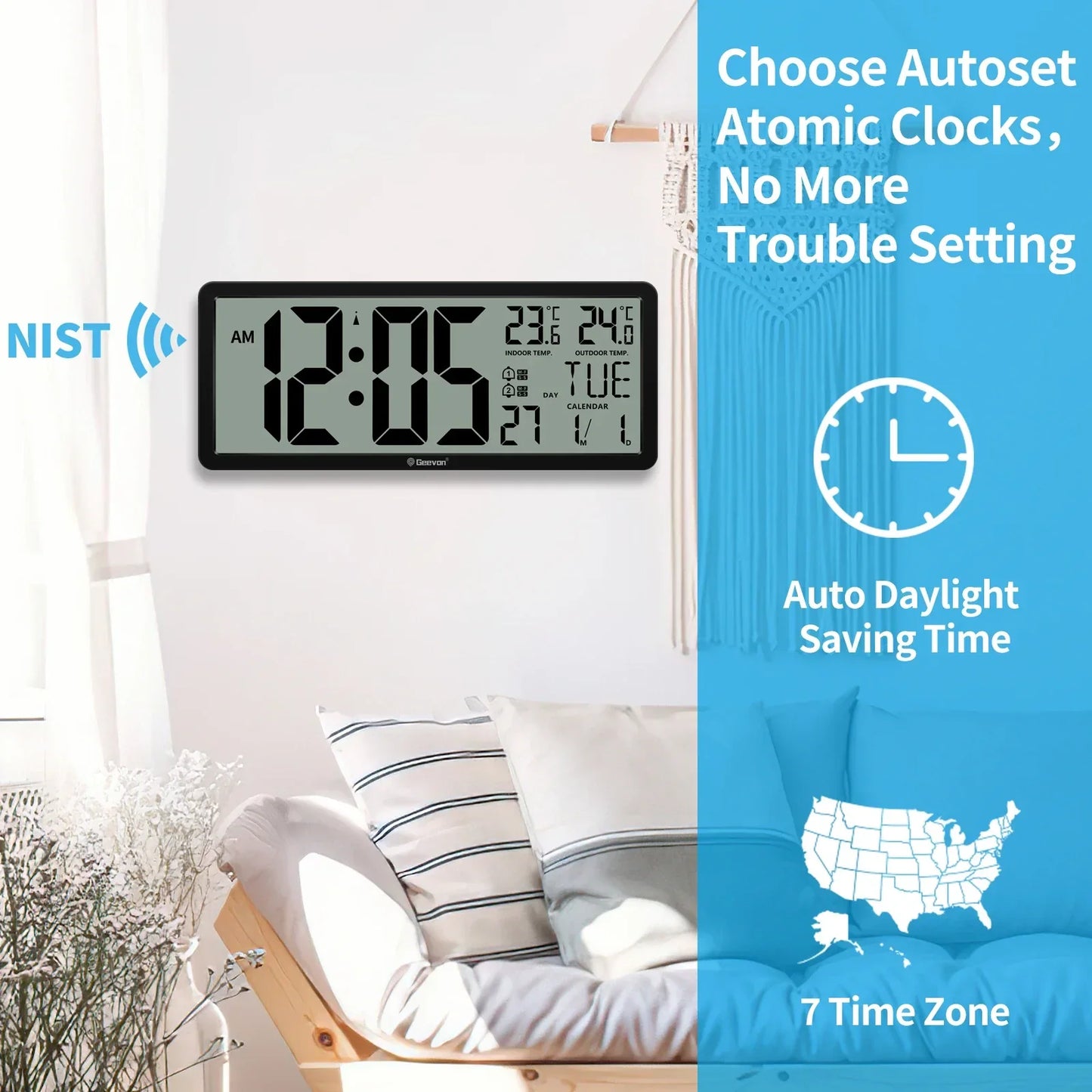 TimeTemp Pro | Avanceret Digital Ur med Vejrdisplay