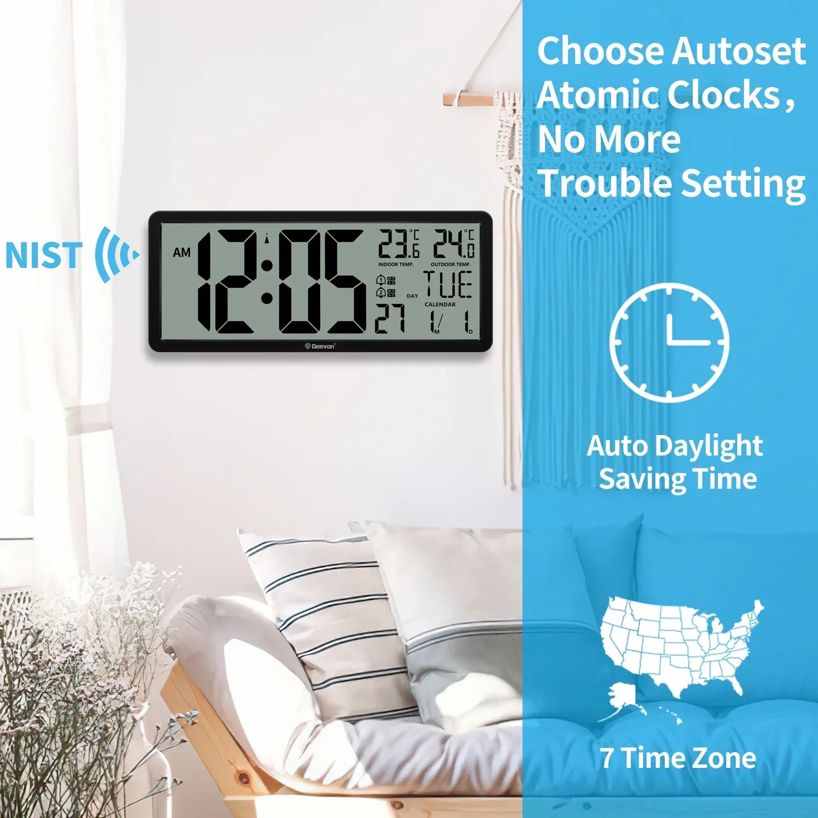 TimeTemp Pro | Avanceret Digital Ur med Vejrdisplay