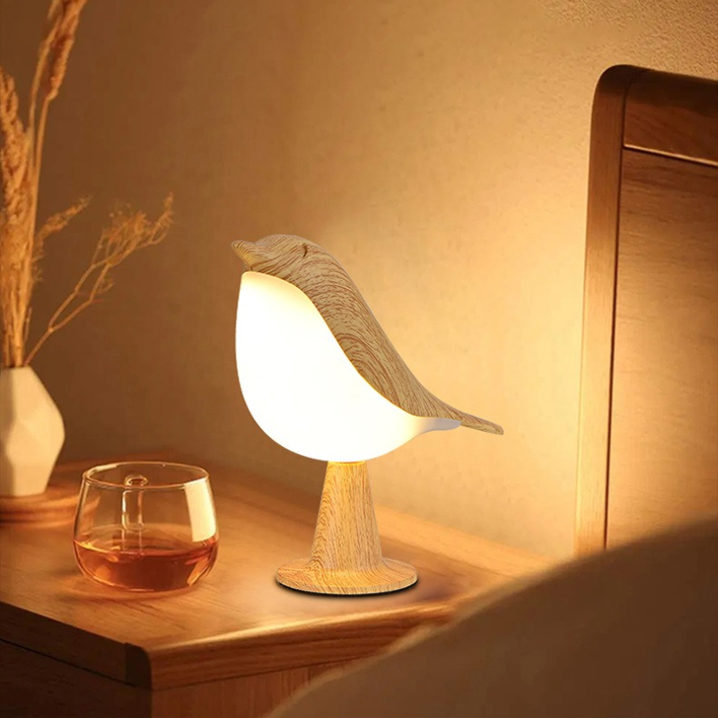 TwiLightBird | Genopladelig LED Nattelys med Touch og Kreativt Fugledesign