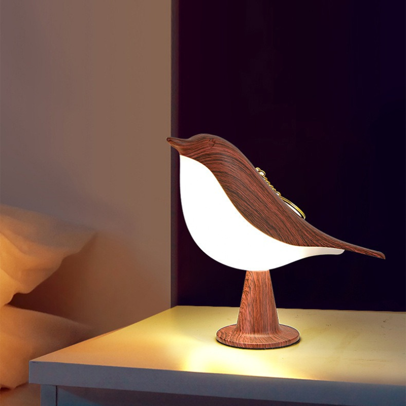 TwiLightBird | Genopladelig LED Nattelys med Touch og Kreativt Fugledesign