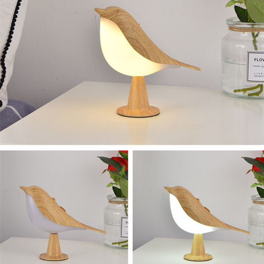 TwiLightBird | Genopladelig LED Nattelys med Touch og Kreativt Fugledesign