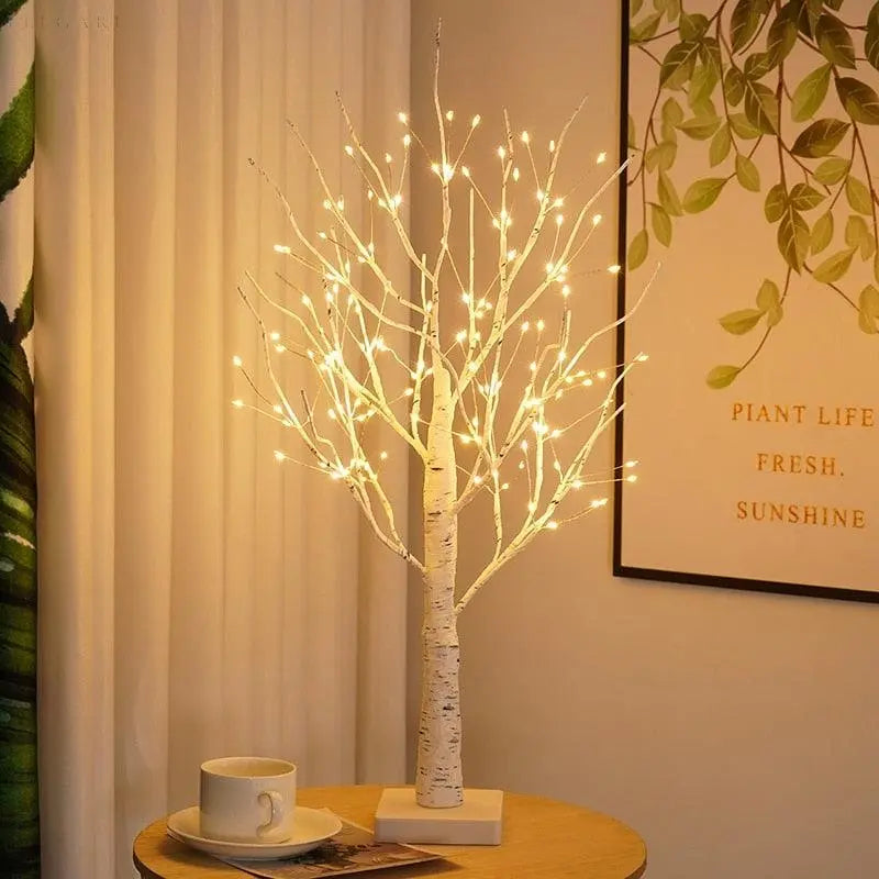 TwinkleTree | Elegant Birke-Træ Design Lampe